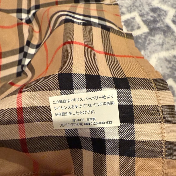 Burberrys Vintage NWT Nova Check Cotton Small Square Scarf Handkerchief - Picture 4 of 5